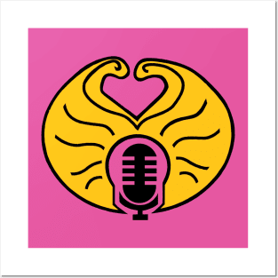 Hedwig: Inch by Angry Inch - Wig/Mic Logo (by Joshua Lincoln Nelson) - Sans Text Posters and Art